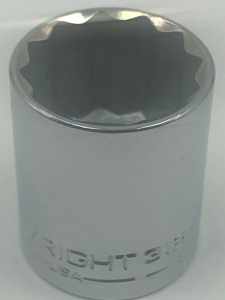 Wright Tool # 3124  3/4" 12 Point Std Socket 3/8" Drive Made In USA Free Ship