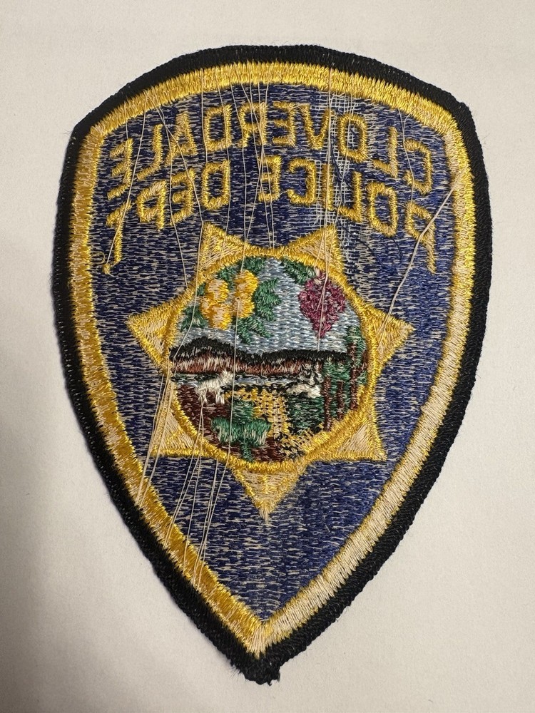 Cloverdale California Police Patch