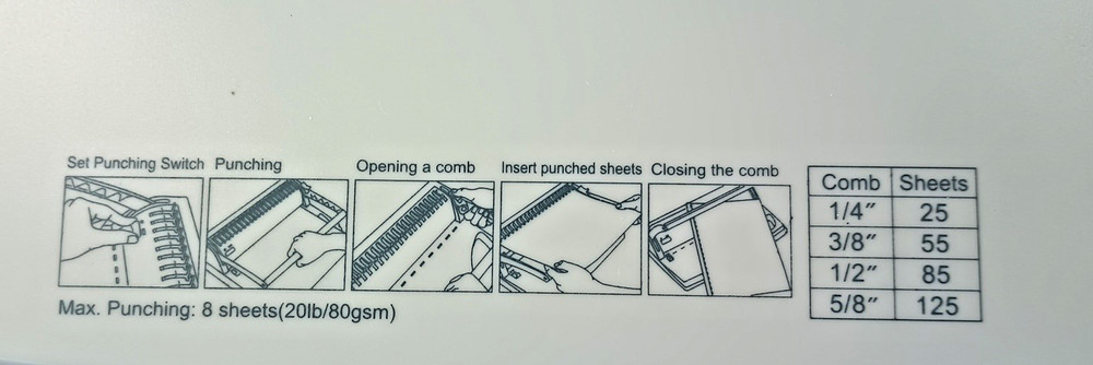 GBC BindMate Model 7706170 ComBind Binding System with 1/2" Bindings Tested