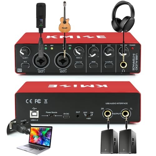USB Audio Interface for Guitarists, Vocalists, Podcasters or playback studio