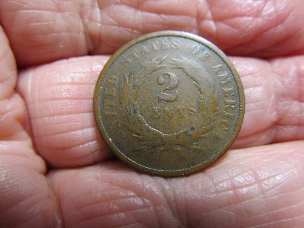 1868 Two Cent Piece~ Nice Circulated~ Better Date~ Low Mintage~