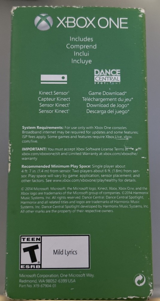 Microsoft Xbox One Kinect Sensor Black New Open Box