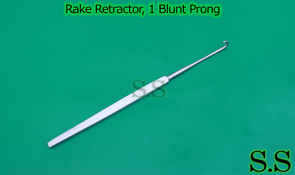 Rake Retractor, 01 Blunt Prong, Surgical Instruments