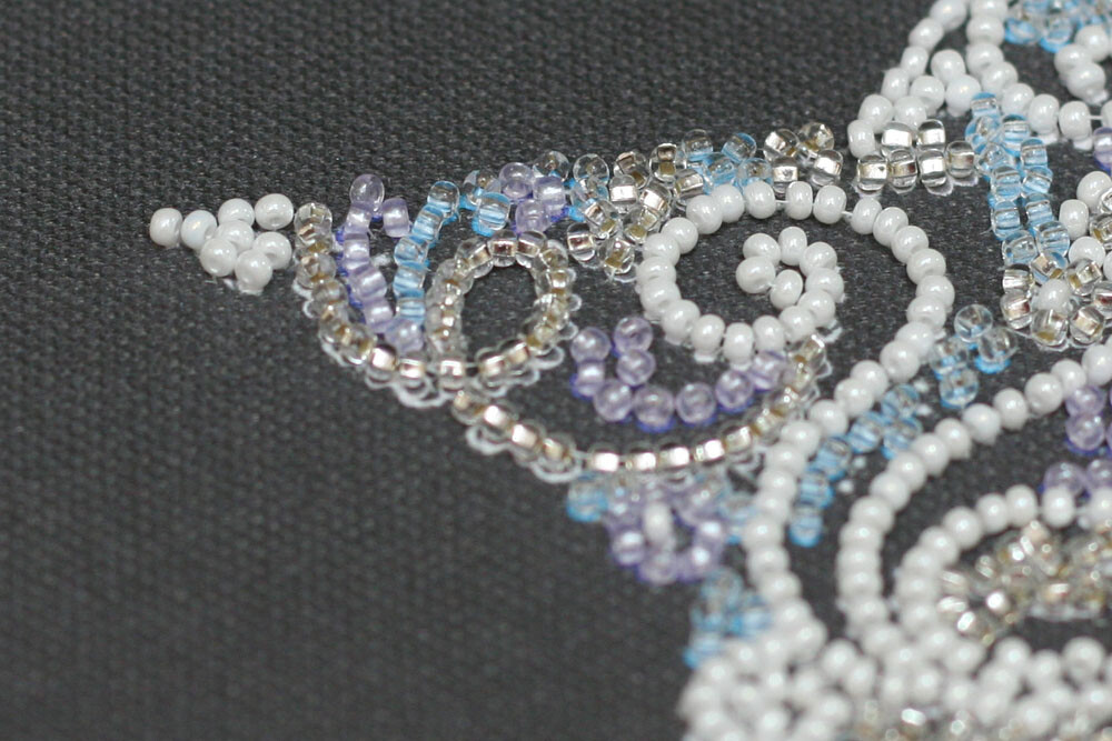 DIY Bead Embroidery Kit Lace Star Beaded stitching needlepoint beadwork
