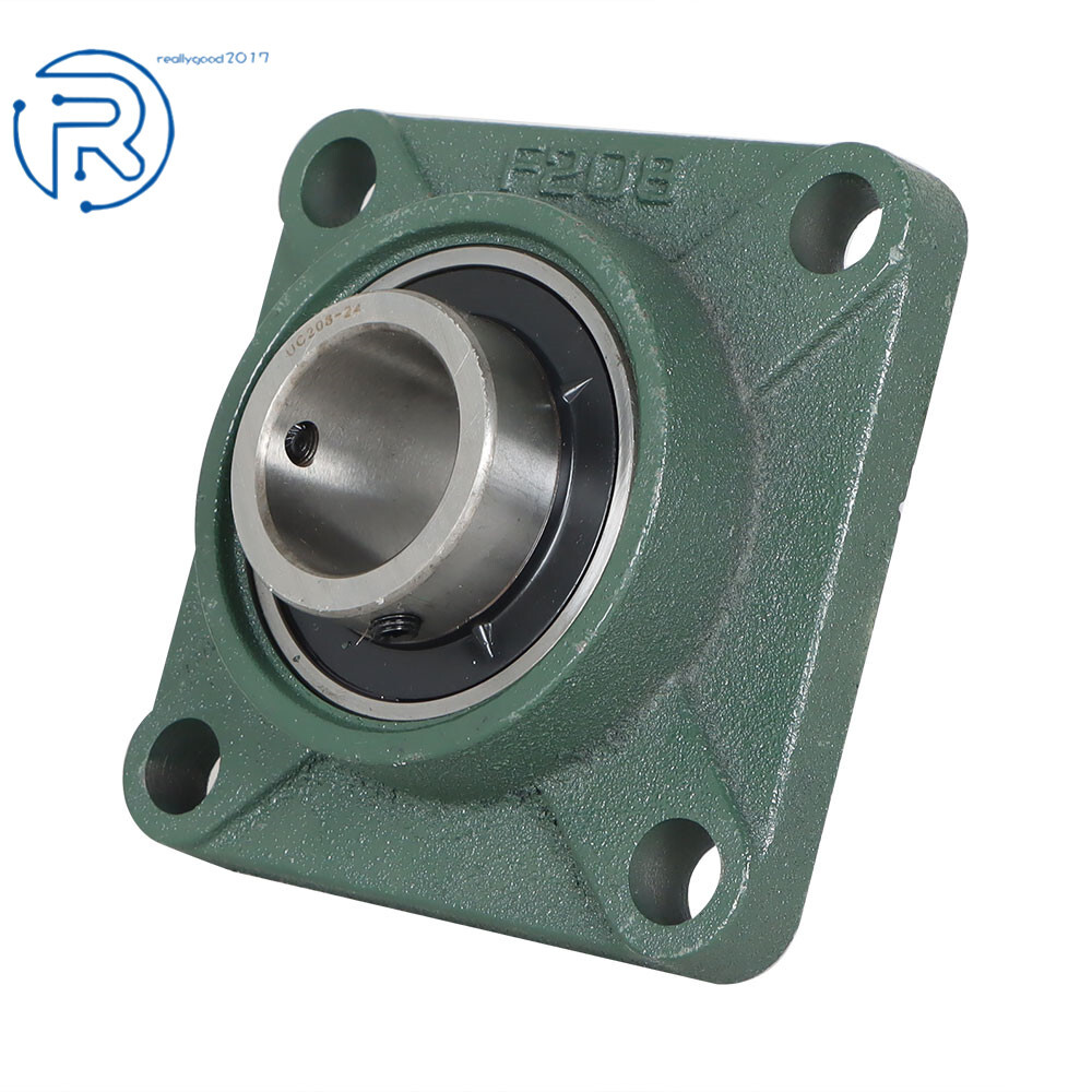 10PCS 1-1/2" Bore UCF208-24 Pillow Block Flange Bearing 4 Bolt Solid Base