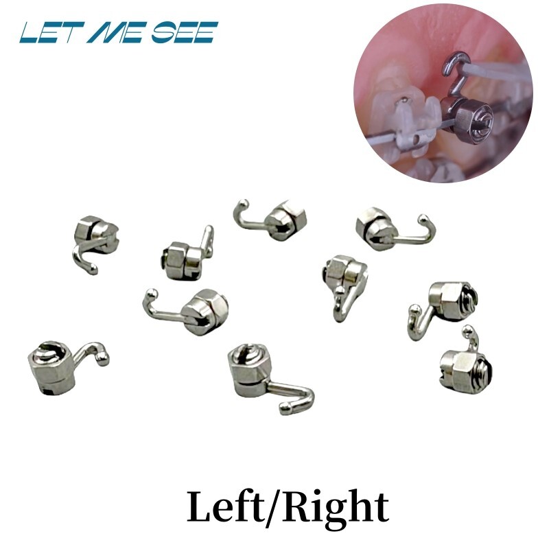 Dental Orthodontic Crimpable Hooks Arch Wire Stop Locks Activity Hook Left Right
