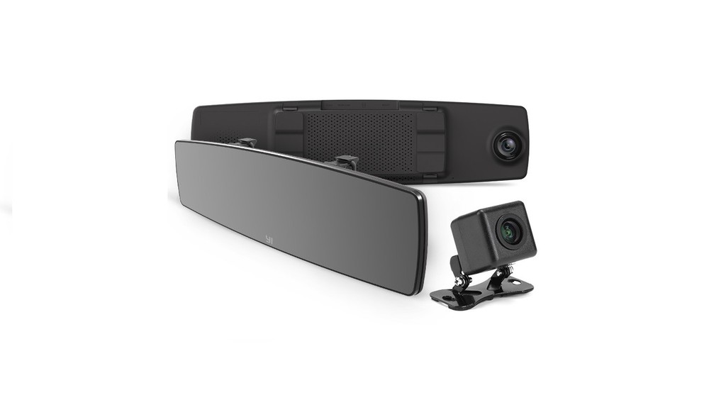 🚘🚚YI Mirror Dash Cam Dual Dashboard Camera Recorder Touch Screen Front Rear HD