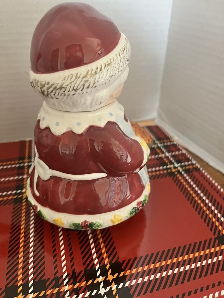 Vtg/Mr/Mrs Claus/sugar/creamer/Ceramic /6”/spoon Missing/mint
