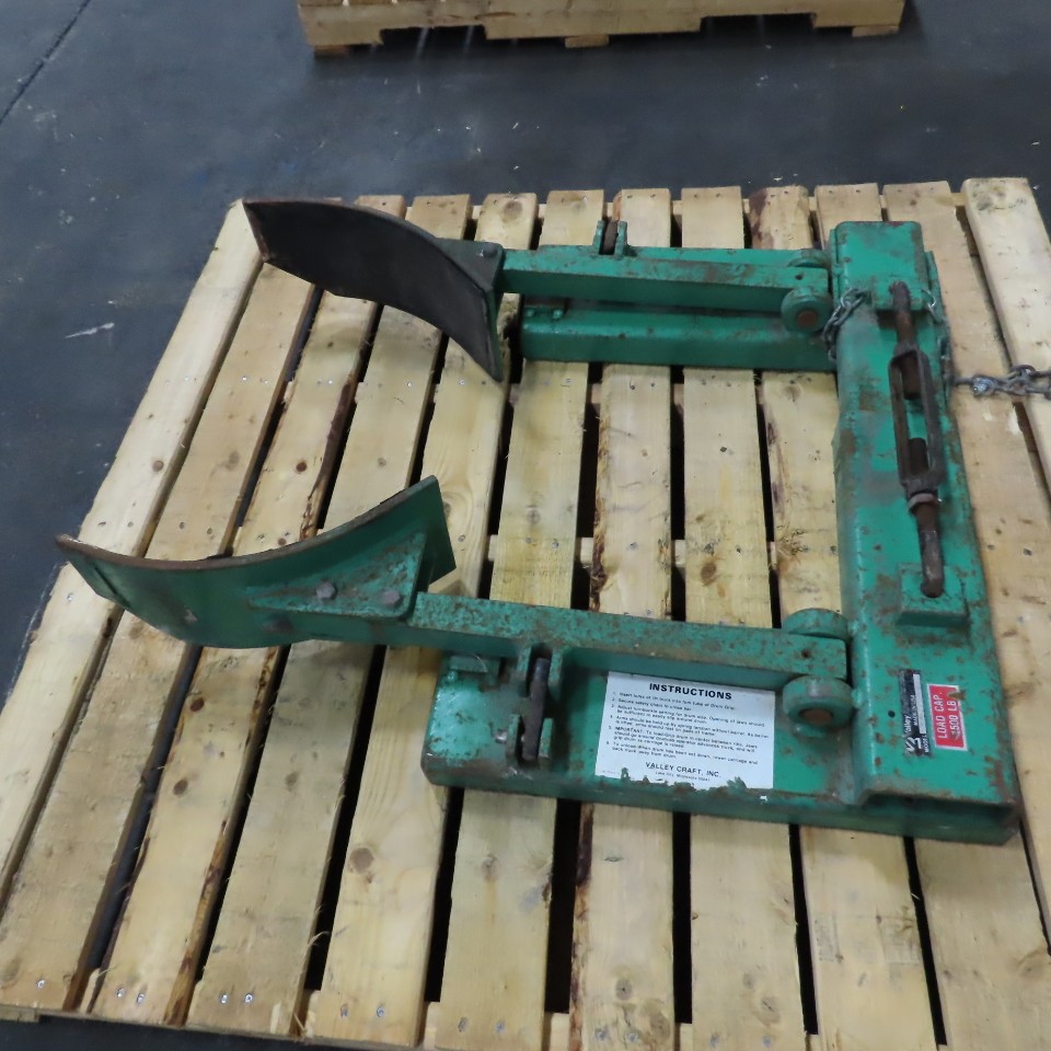 Valley Craft Model 6145 Fork Mounted Single Drum Grab 1500lb Capacity