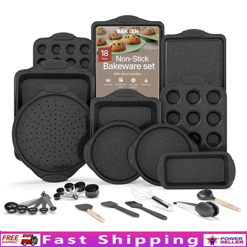 Nonstick Carbon Steel Bakeware Set Muffin Cake Cookie Pan Kitchen Tools