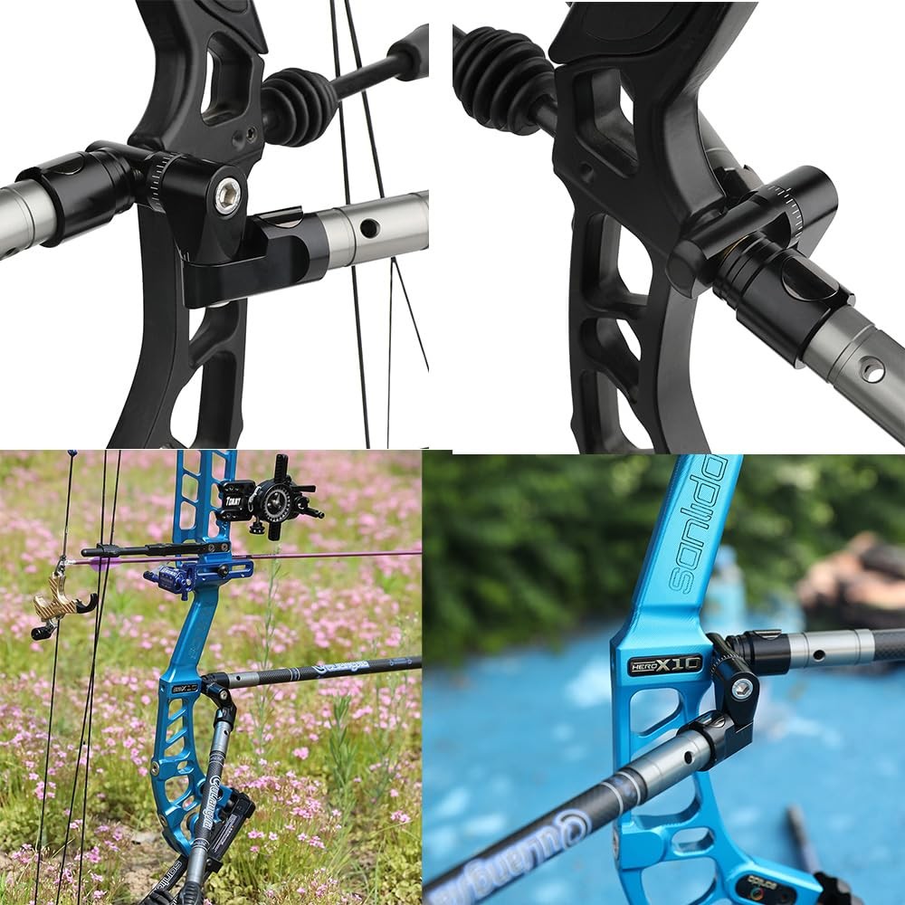 Single/Double Side Adjustable V-Bar Mount Quick Disconnect Bow Rod Stabilizer...