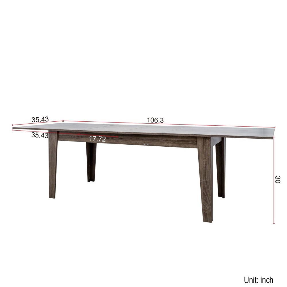 Dining Table , 106.3 in Large Extendable Kitchen Table