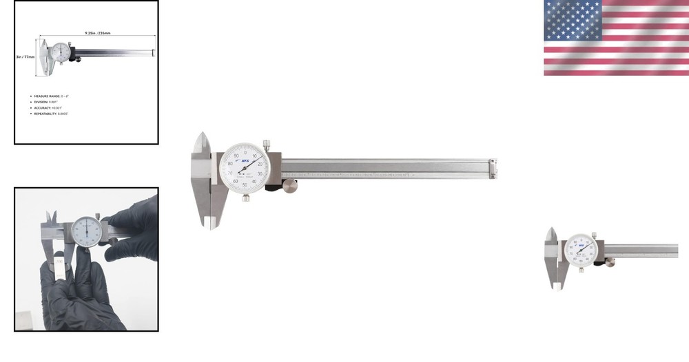 Precision HFSR 0-6" Shockproof Dial Calipers: Perfect for Home & Pro Use
