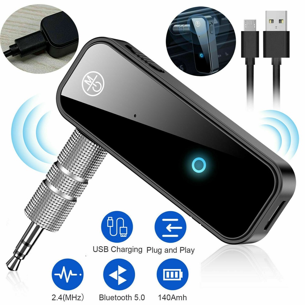 2 IN 1 USB Bluetooth 5.0 Audio Transmitter Receiver Adapter 3.5 AUX Cable