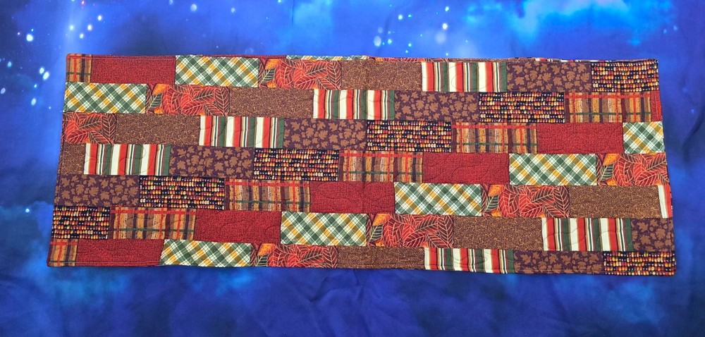 Handmade Quilted Table Runner Thanksgiving Fall Autumn Patchwork corn HALLOWEEN