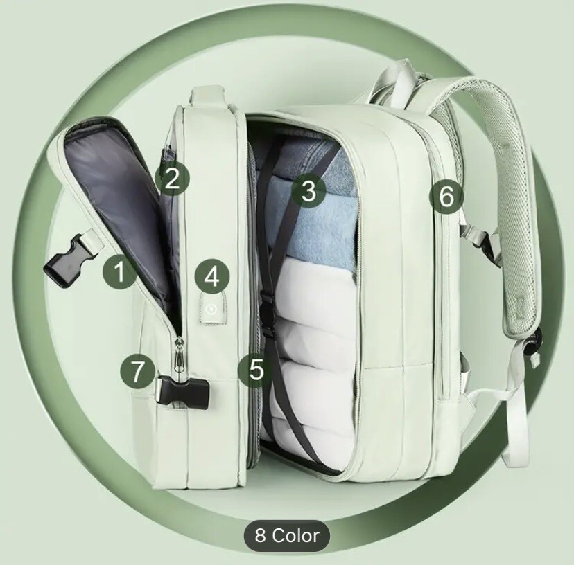 ✅ Flight-Approved Carry on Personal Item Backpack ✈️(45cmx22cmx33cm)