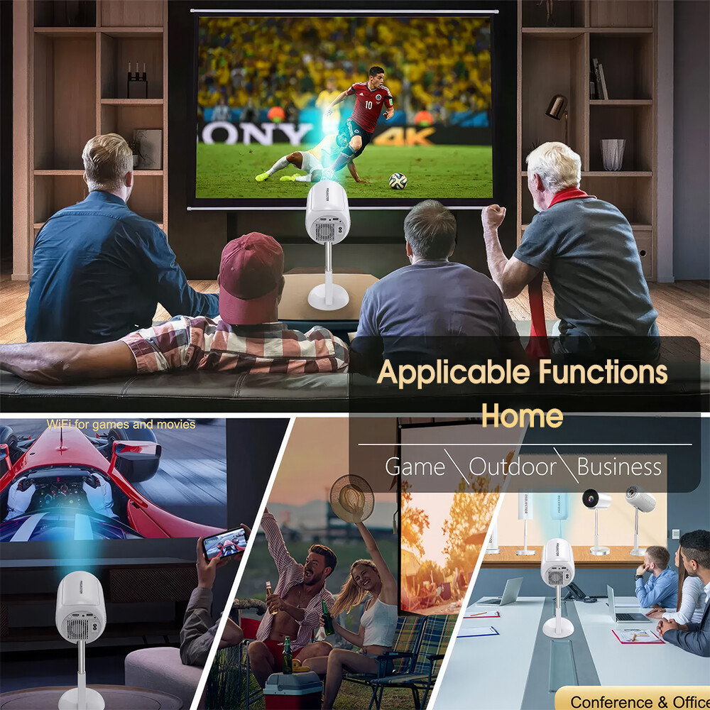 4K Projector Smart Netflix Android Projector 1080P 5G WiFi Bluetooth Home Theate