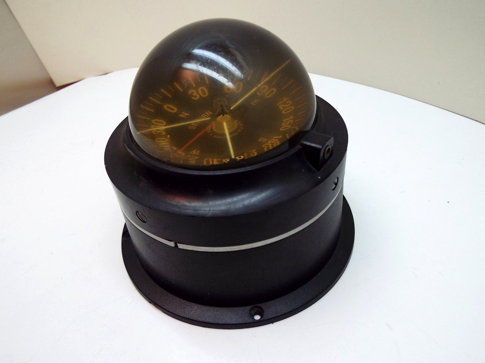 VINTAGE SATURN AQUA METER LARGE BOAT COMPASS