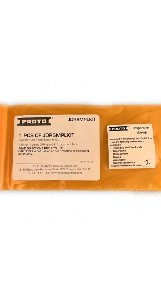 2 Web D-Ring Tethers & Silicone Tape For Proto Tethered Lanyard Tools