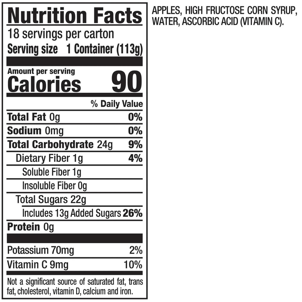 Mott's Cinnamon Applesauce, 4 Ounce Cups, 18 Count
