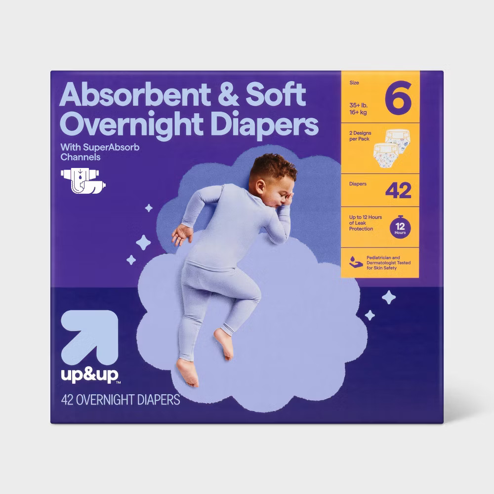 Disposable Overnight Diapers - Size 6 - 42ct - up&up