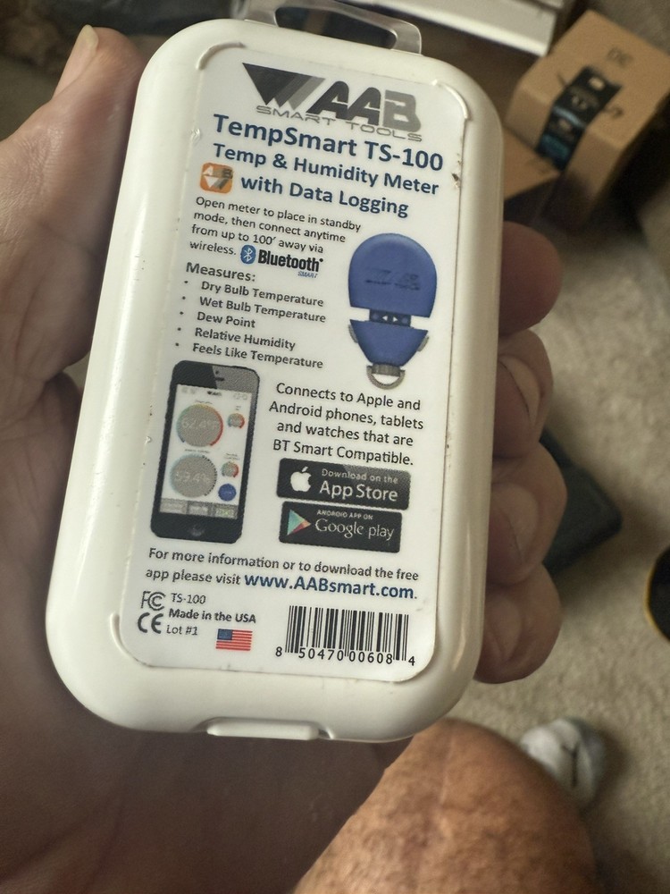 AAB/CPS TempSmart TS-100 Bluetooth Temp & Humidity Sensor