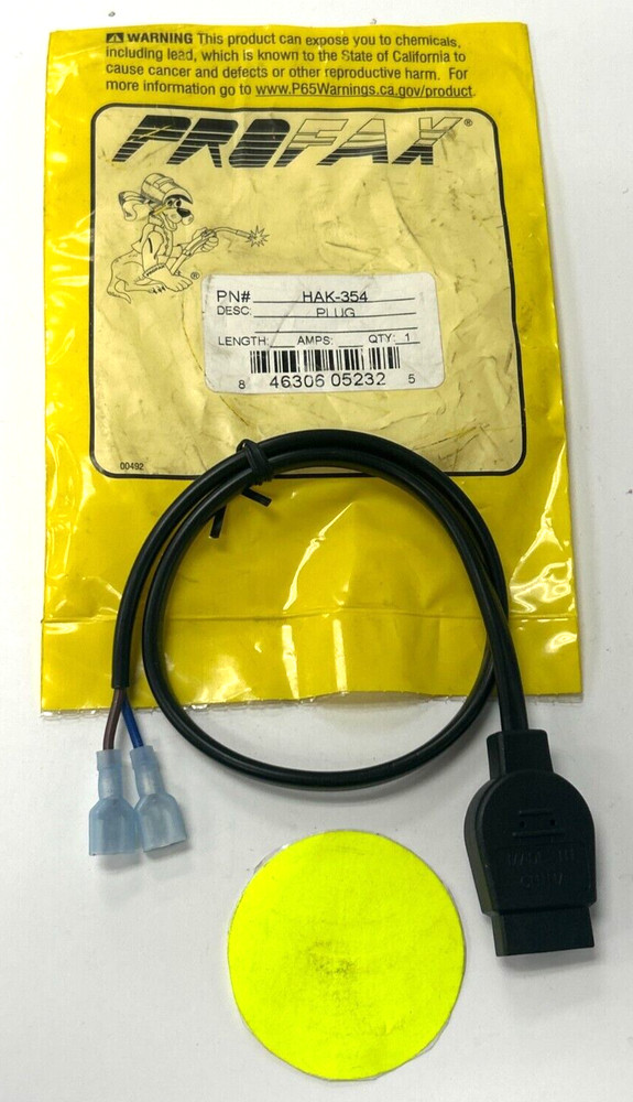 PROFAX PLUG HAK-354  CORD LENGTH 16"