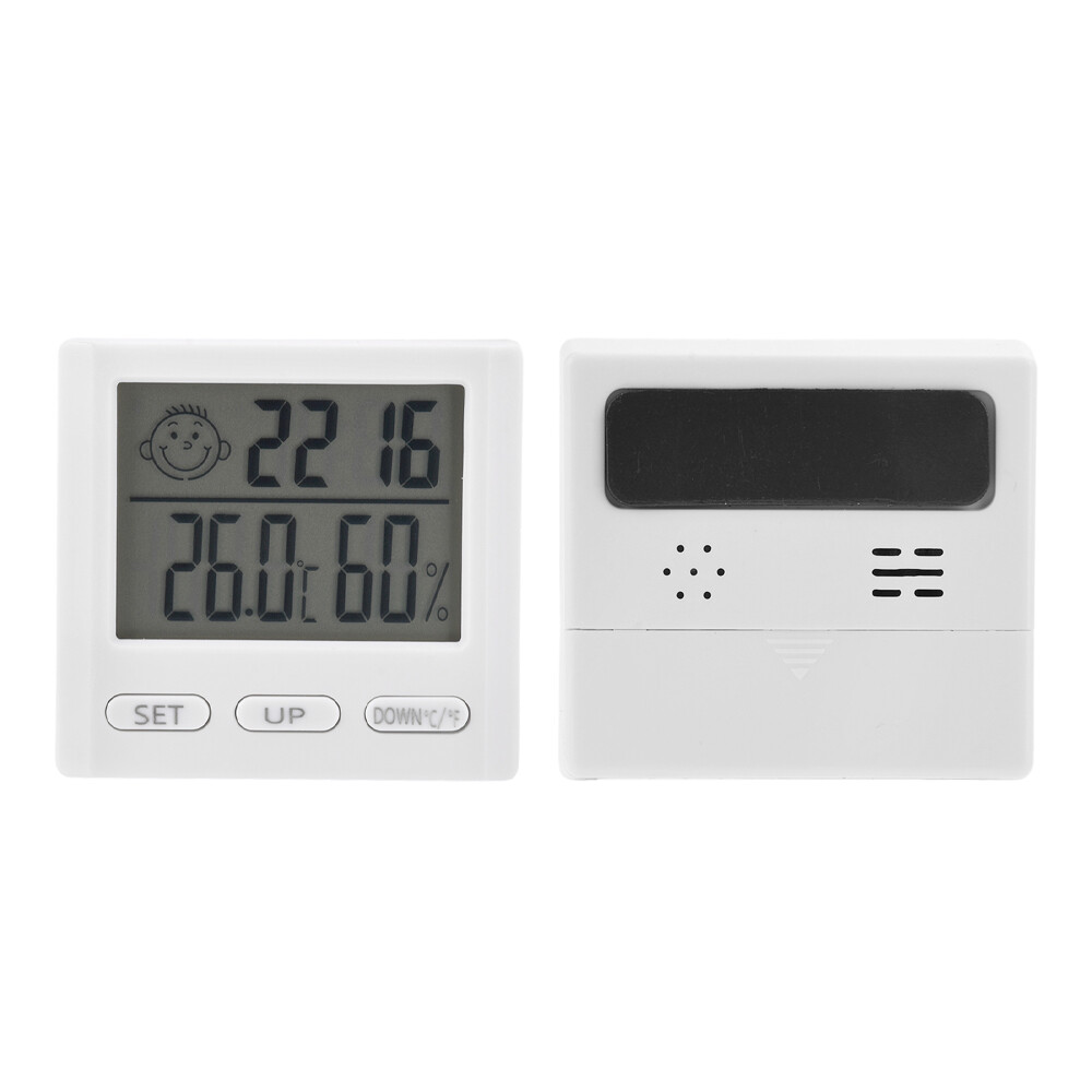 Thermometer Indoor Digital Hygrometer Temperature Humidity Meter Time Function