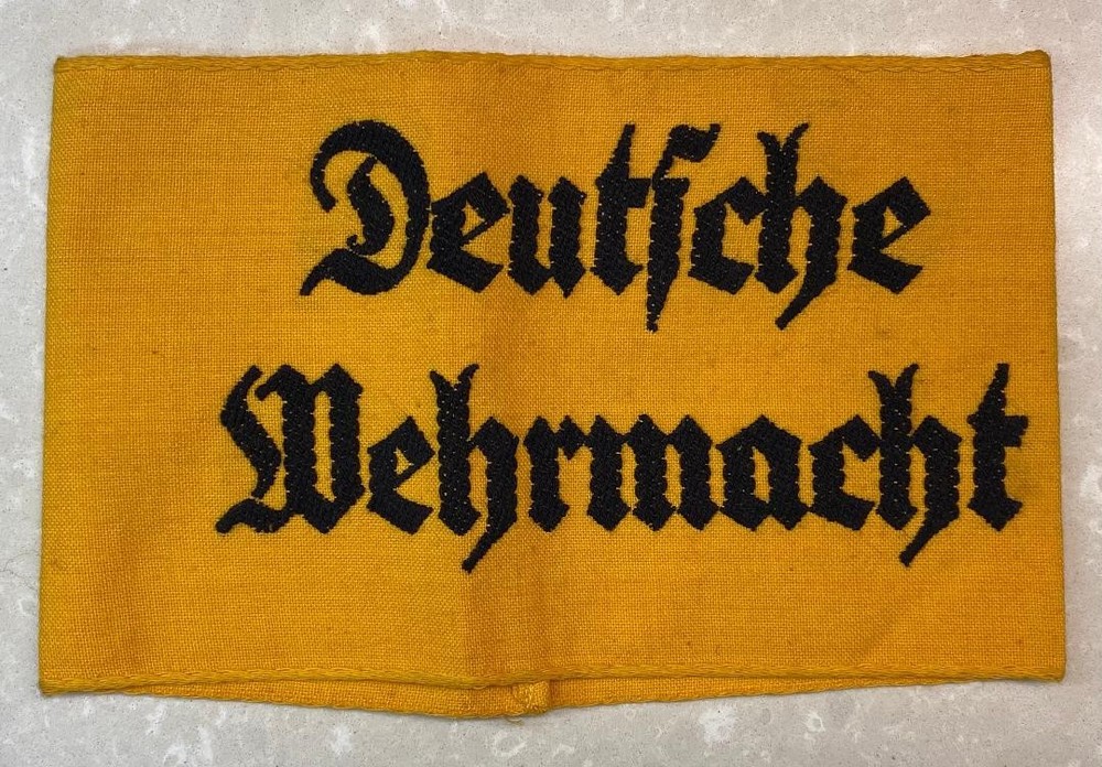 WWII GERMAN ARMED FORCES ARMBAND EMBROIDERED ORIGINAL