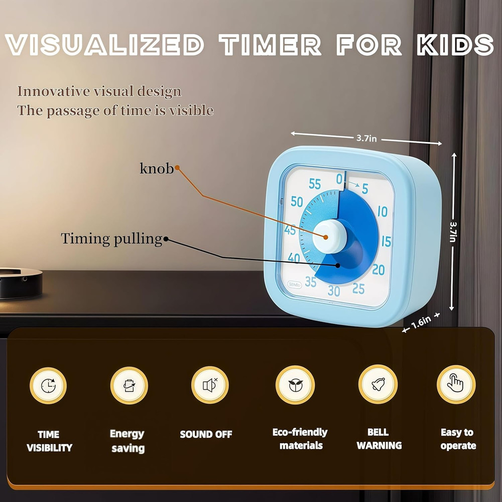 Visual Timer for Kids Timer Home - 60 Minute Kids Visual Timer for Classroom Hom