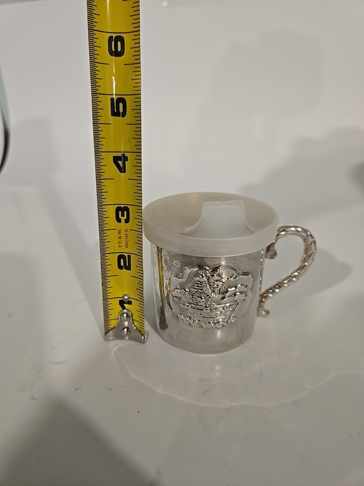 Gorham Electroplated Silver Baby Cup Noah's Ark