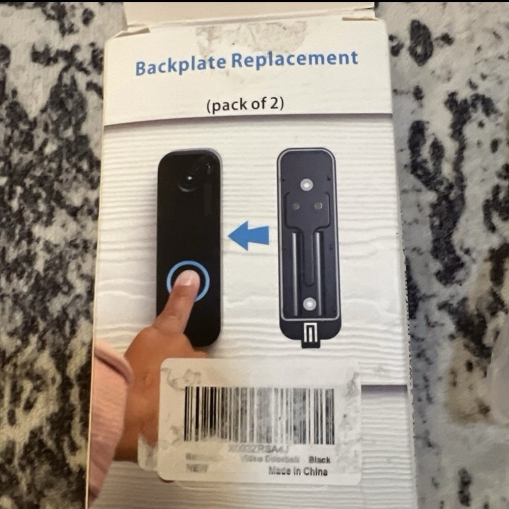 Black Metal Replacement Backplate for Blink Doorbell Mount 2pack