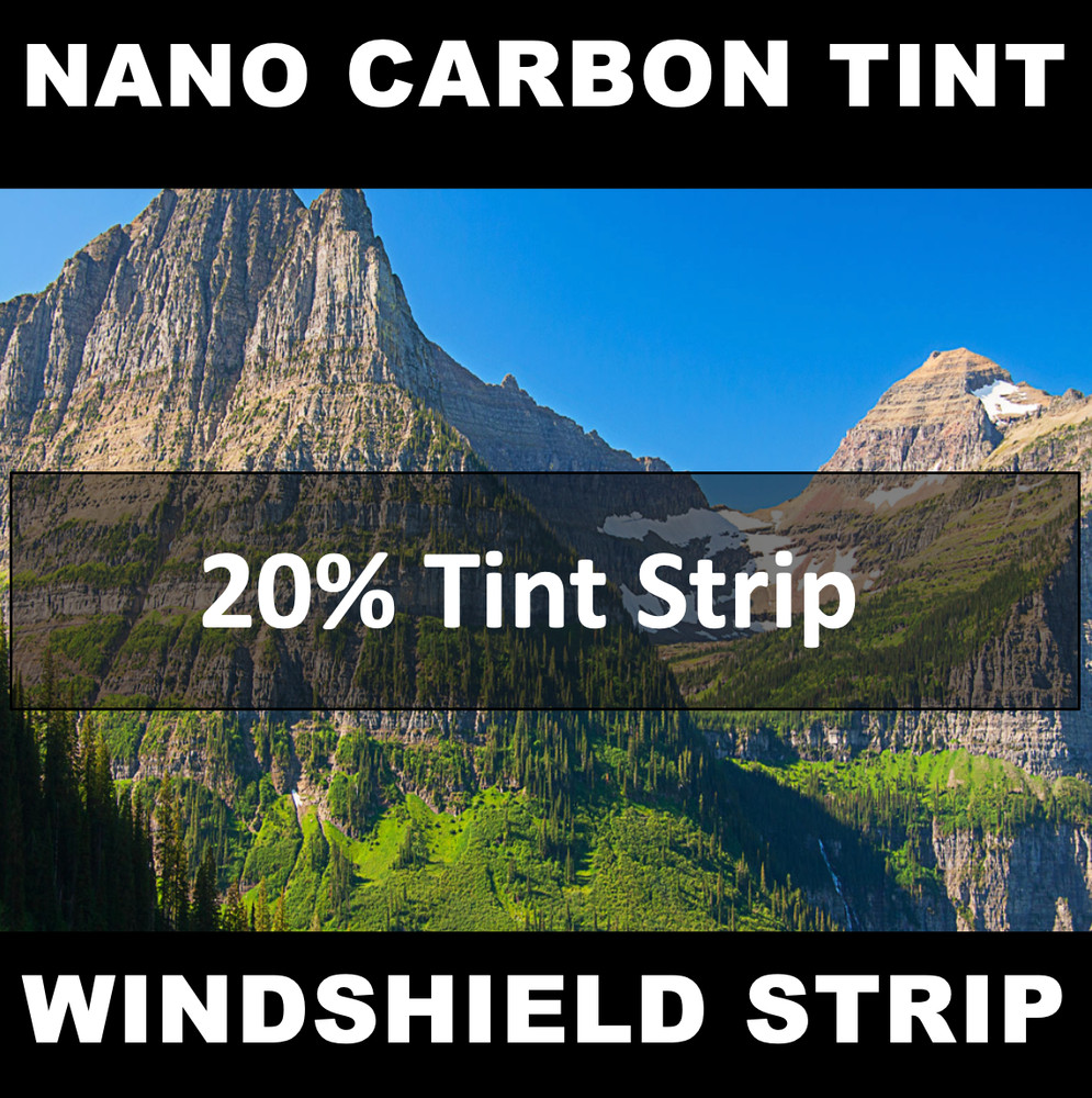 Chevy Traverse Windshield tint strip precut 20% Nano Carbon