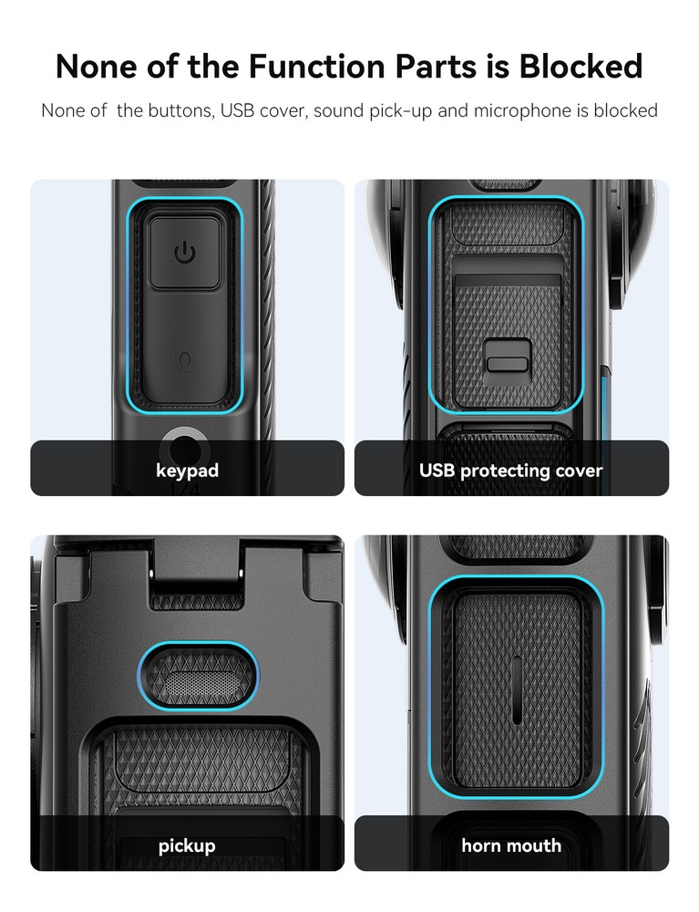 For Insta360 X4 Camera Quick Release Rabbit Cage Protection Frame Accessories