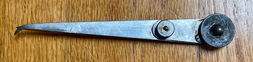 Starrett 42-6 Lock Joint Hermaphrodite Caliper - 6" leg