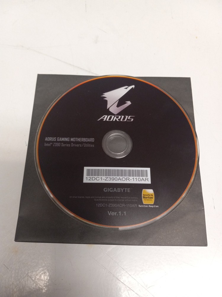 AORUS Gigabyte Intel Z390 Series Driver/Utilities Version 1.1 Disc Only