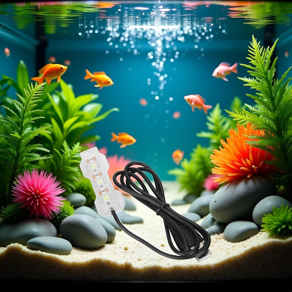Fansoftiks Blue Light Small Aquarium Led Light, Fish Tank for