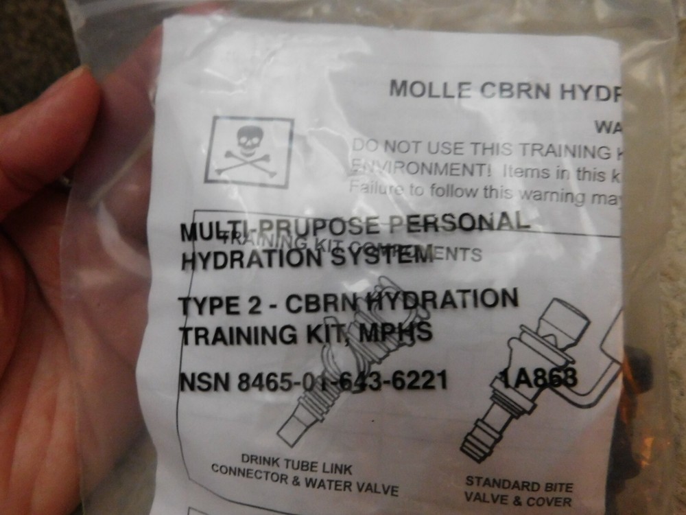 MILITARY MOLLE CBRN HYDRATION TRAINING KIT NEW