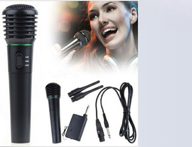 2in1 Handheld Wired/Wireless Cordless Microphone Karaoke System Undirectional