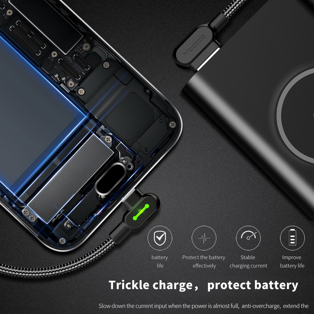 USB Type-C Fast Charger Right Angle USB-A to USB C Charging Cable Data SYNC Cord