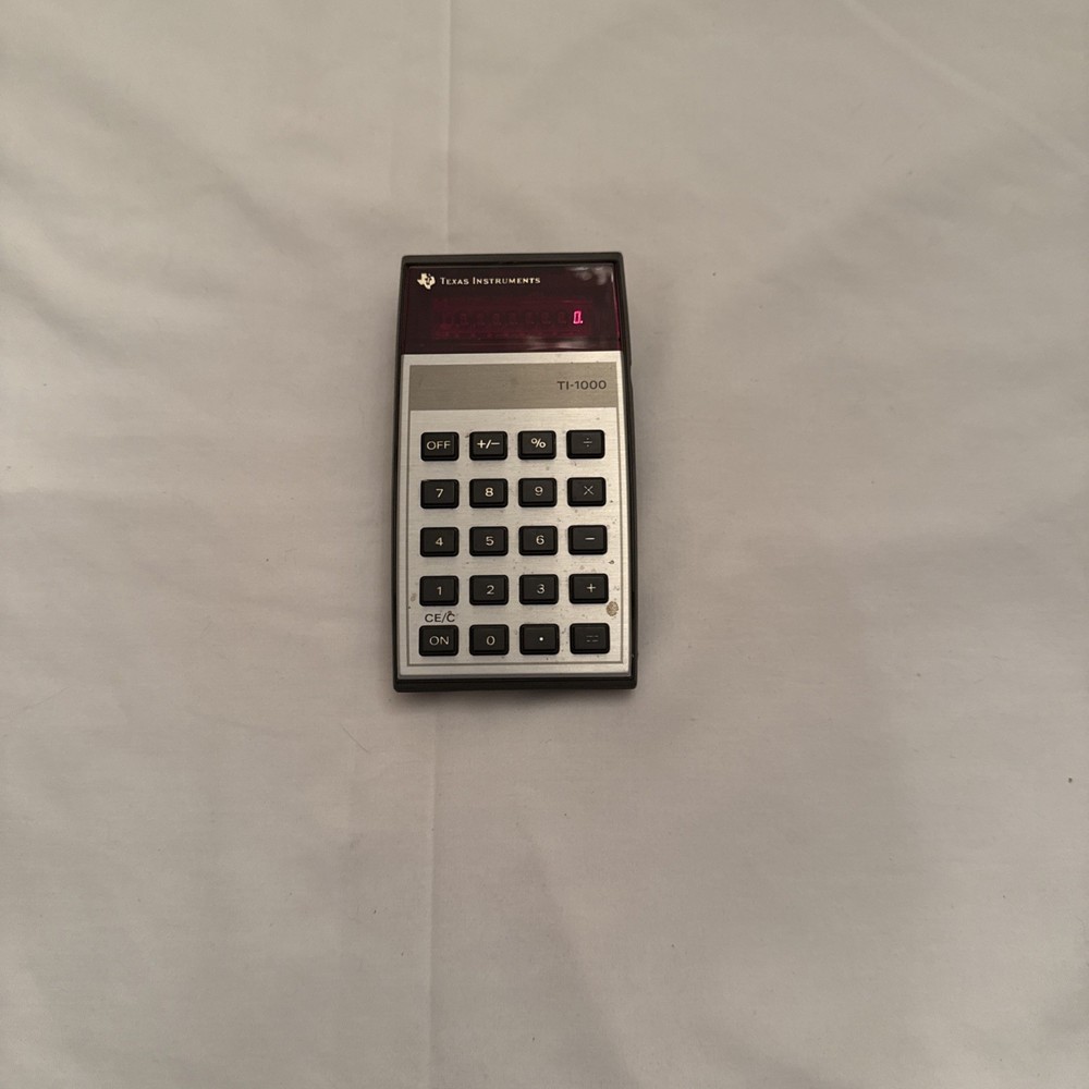 Vintage Texas Instruments TI-1000 5 Function Calculator Tested Works Retro