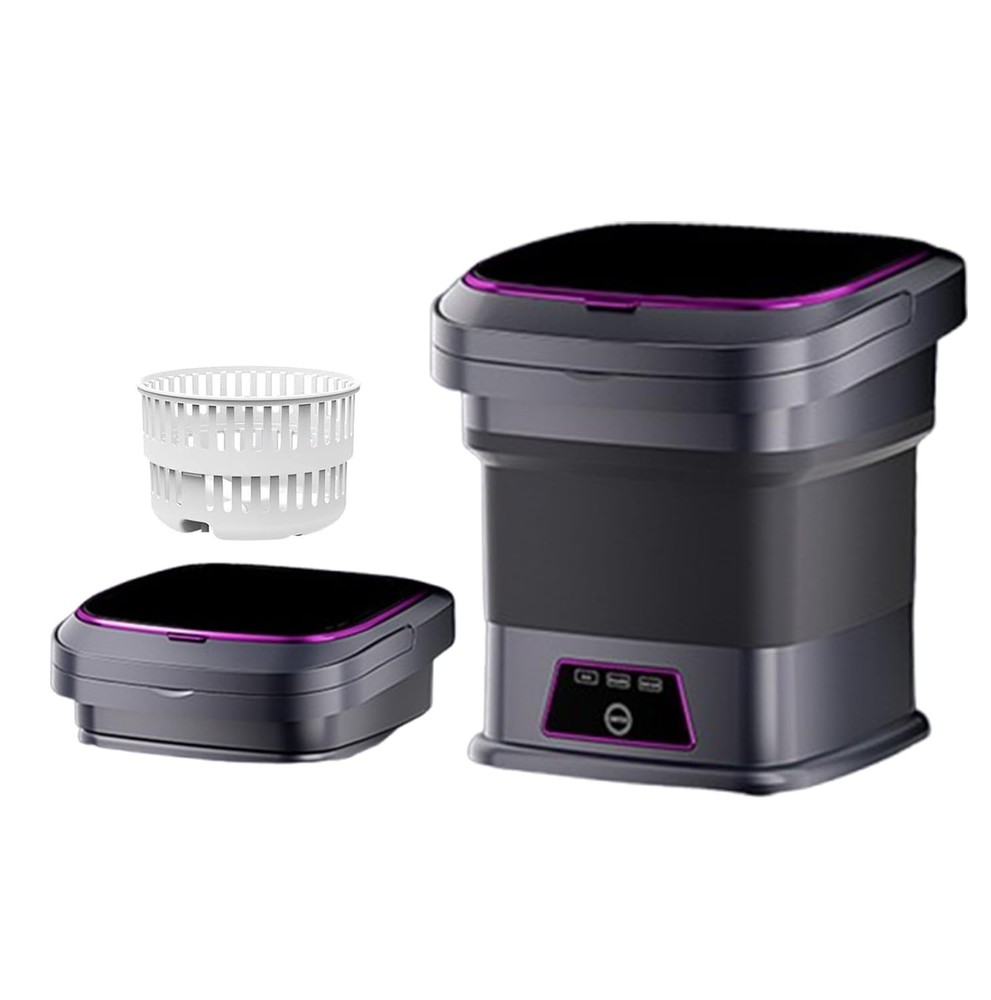 Mini Portable Washing Machine 16L, Foldable Mini Washer with Spin Dryer Baske...