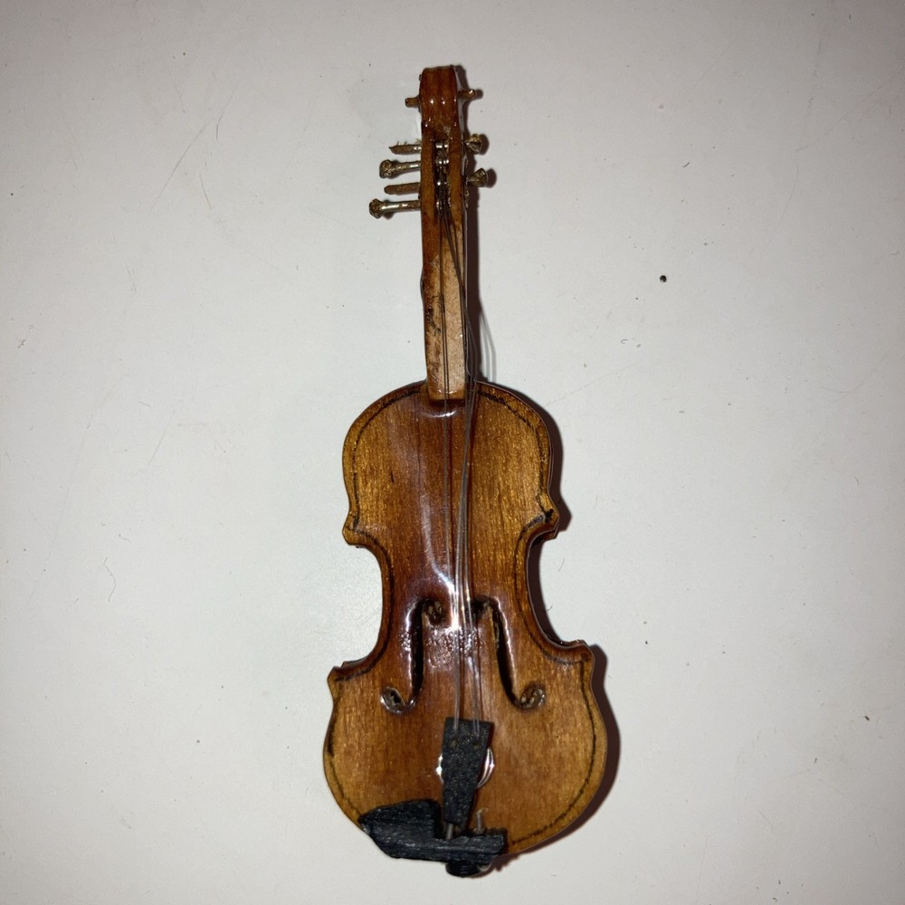 Miniature Vintage Violin With Bow And Case