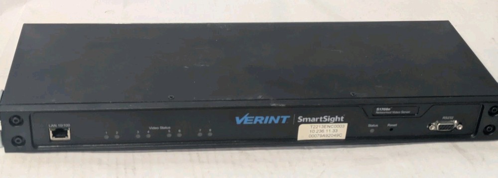 Verint SmartSight S1708e-T 8-Port Video Server Encoder | NEXTIVA | FOR PARTS