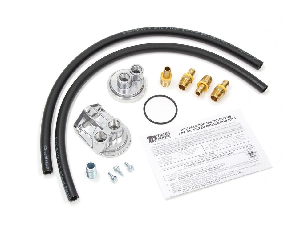 Oil Filter Relocation Kit - Trans-Dapt 1127, For Custom Engine Bays