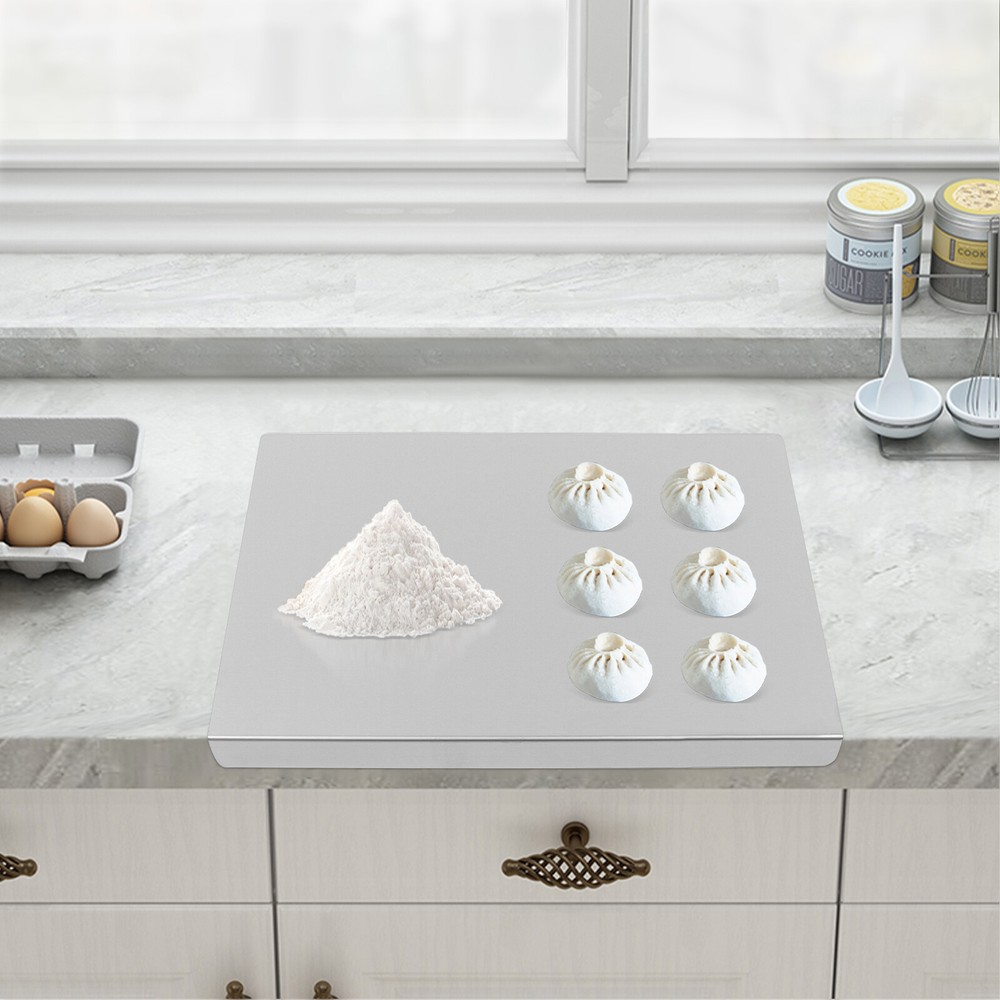 Cutting Board Kitchen Stainless Steel Chopping Board w/ Front Overhang 50*40*1.5