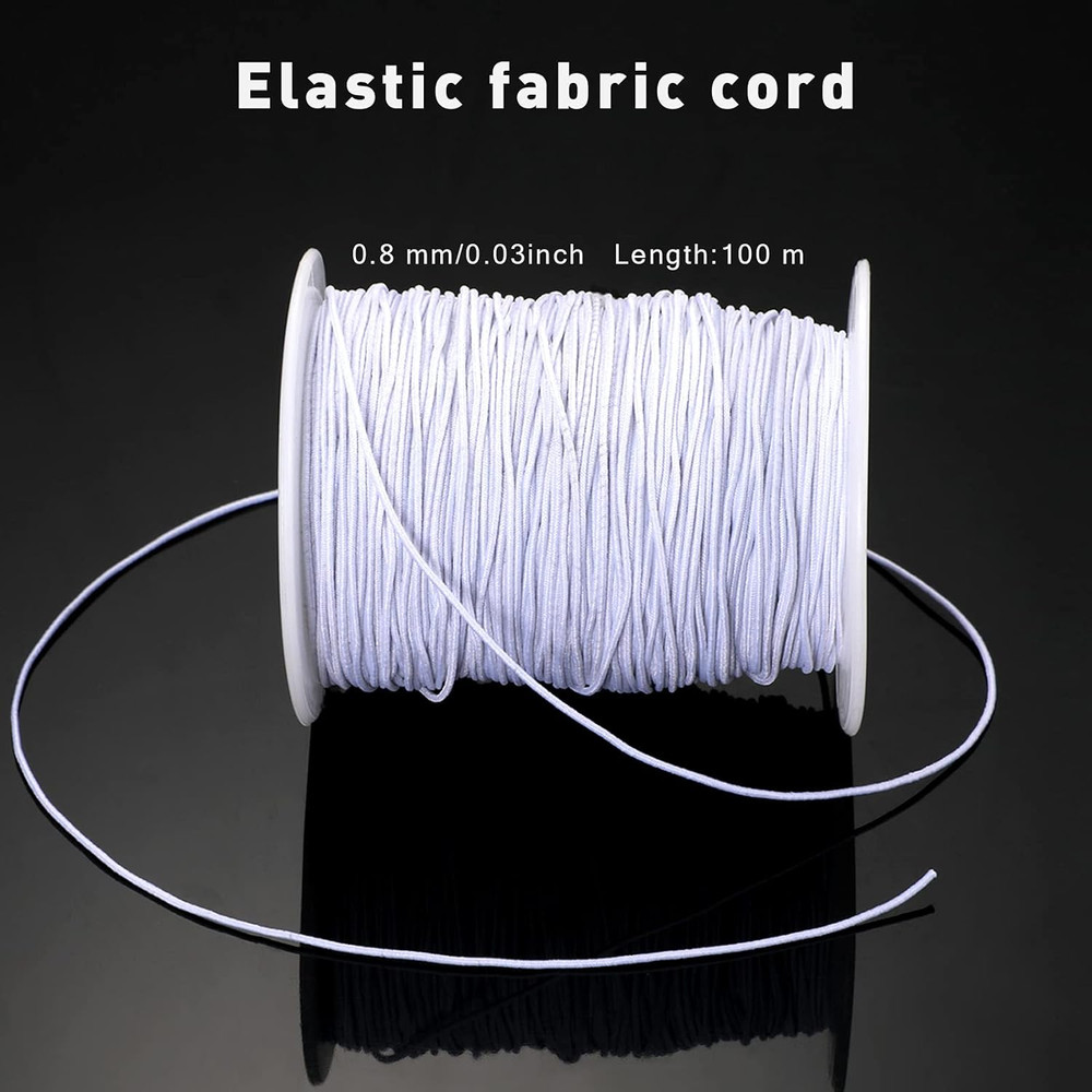 Elastic String for Bracelets Making,2 Rolls 0.8 Mm Bracelet String Elastic Total