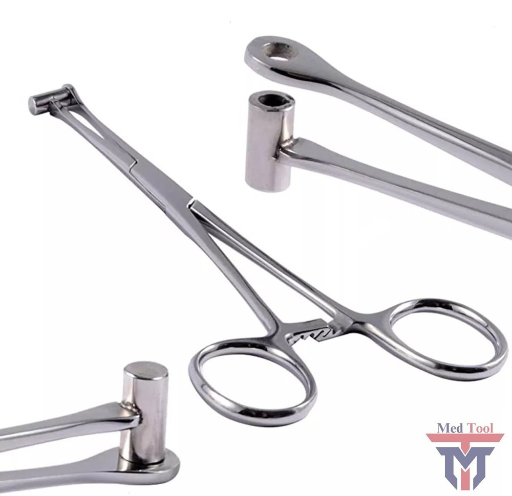 Bucket End Tragus Type Forceps 6" Body Piercing Tool