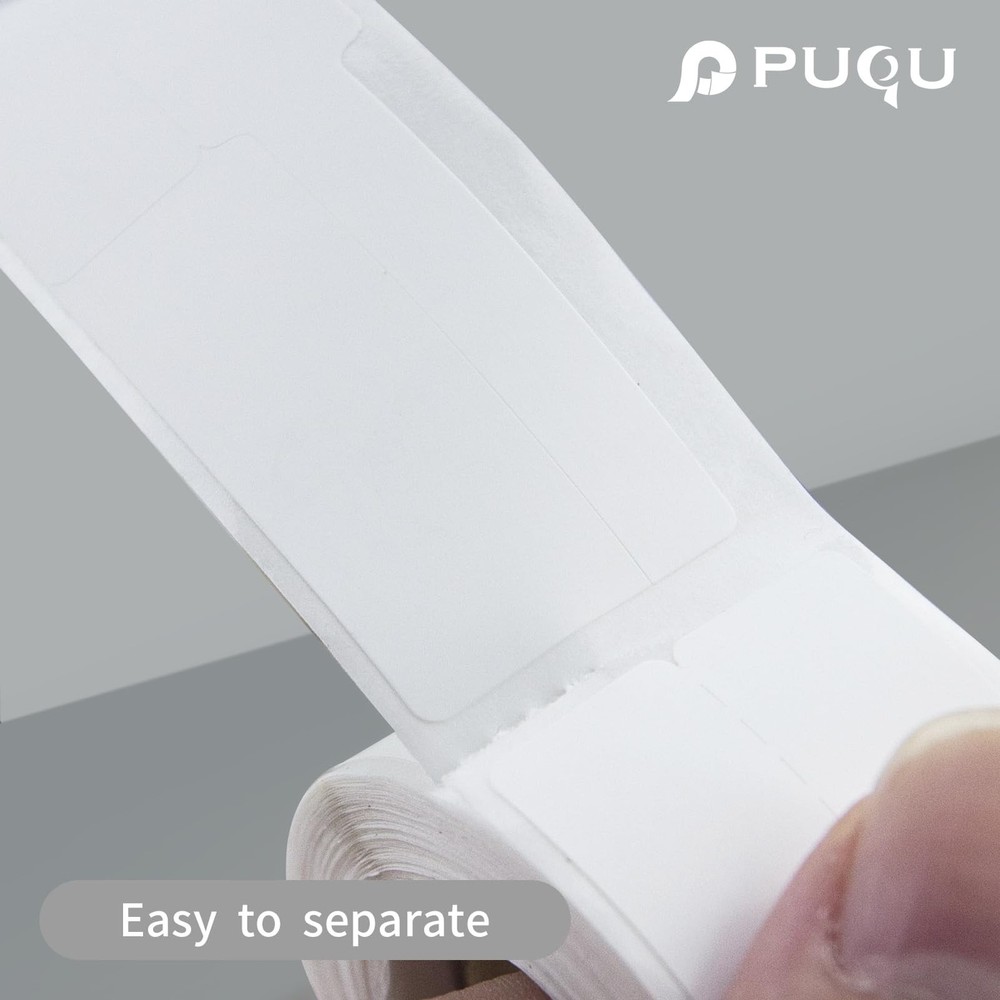 PUQU Thermal Color Label, 40x12mm Rectangular Self-Adhesive Colored Coding St...