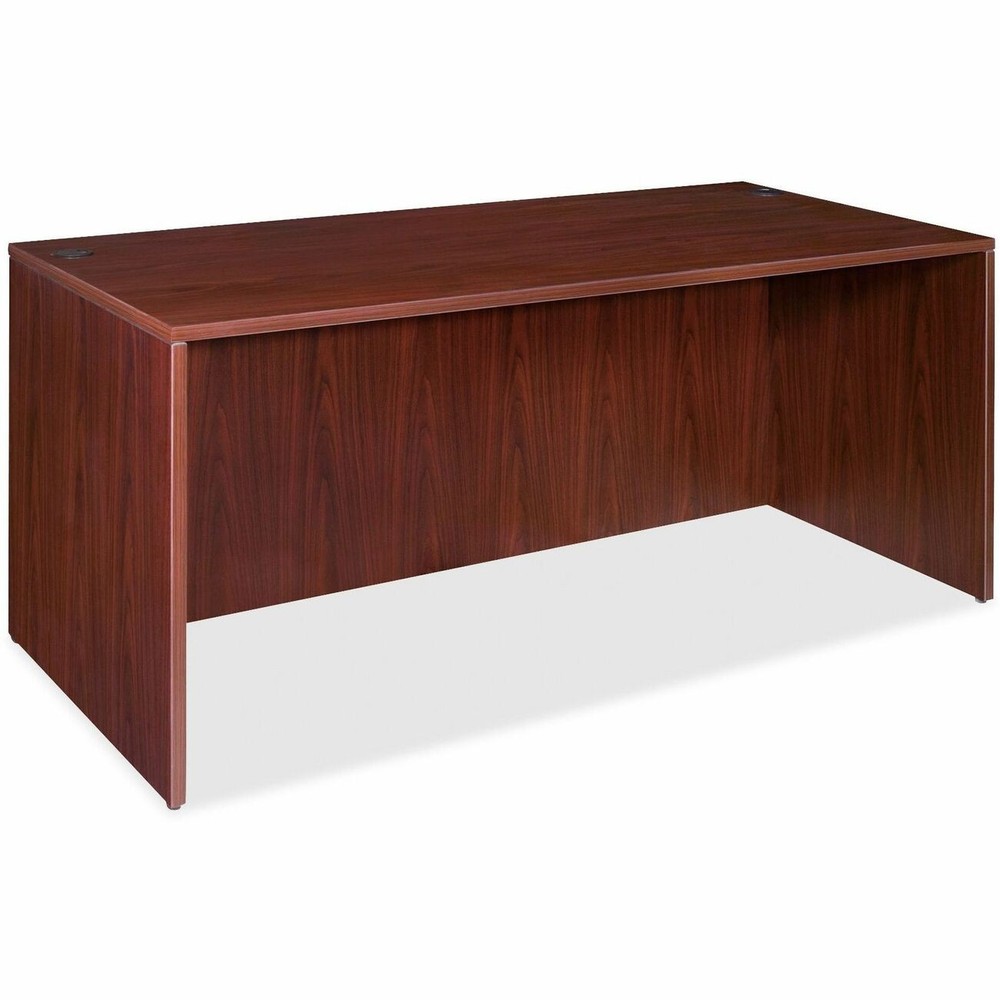 Lorell LLR69372 Rectangular Desk Shell 66"x30" Mahogany